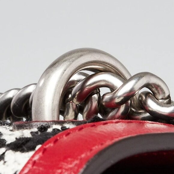 Gucci Black/Red Tweed GG Small Dionysus Bag - Picture 5 of 12